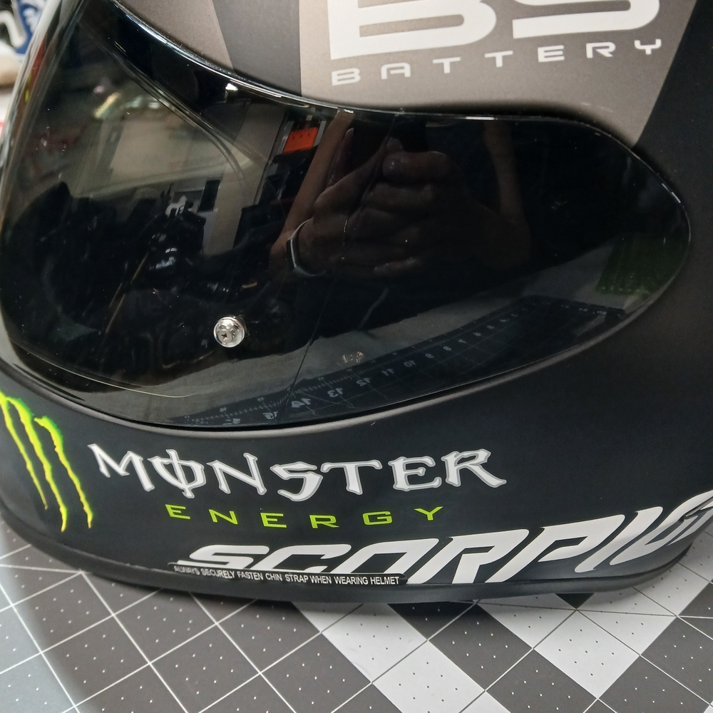 Excellent New Scorpion Black Motorcycle Helmet